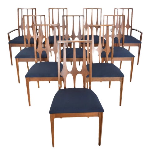 Broyhill Brasilia Dining Chairs Original Vintage Set of 10 Mid