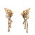 1960s Mid-Century Two-Tone Gold Diamond Leaf Drop Earrings, A Pair For Sale - Image 10 of 11