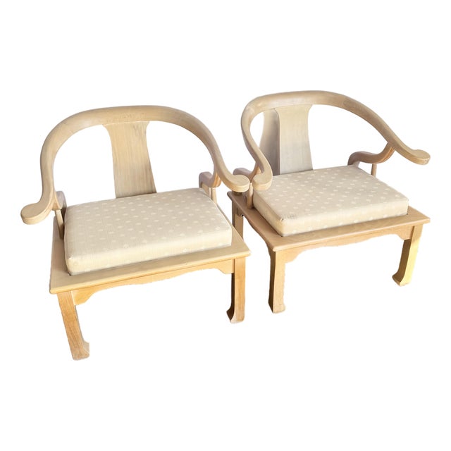 Ming Style Wooden Horseshoe Chairs by Harris Marcus Furniture - A Pair For Sale