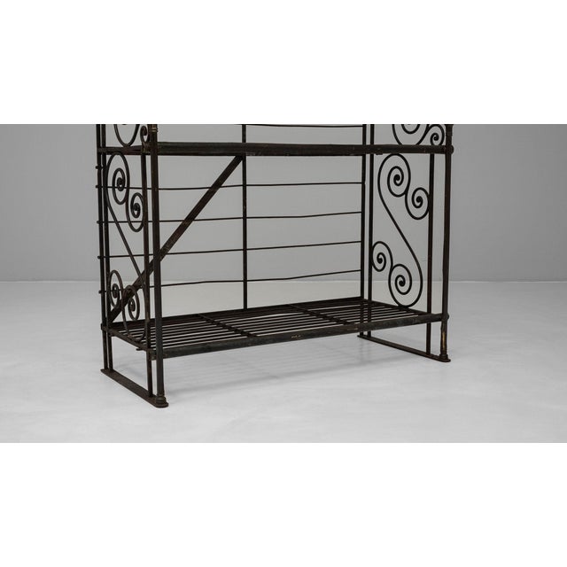 Mid 20th Century France Black Metal Bookcase For Sale - Image 9 of 11