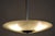 Bauhaus Chandelier in Chrome, Steel and Frosted Glass, Czech, 1940s For Sale - Image 11 of 13