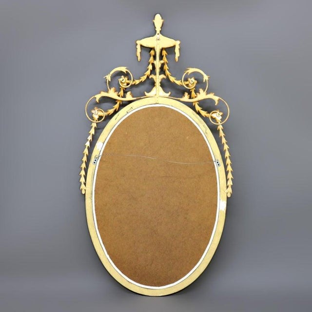 Antique Oversized French Giltwood Wall Mirror With Silver Embellishments For Sale - Image 6 of 8
