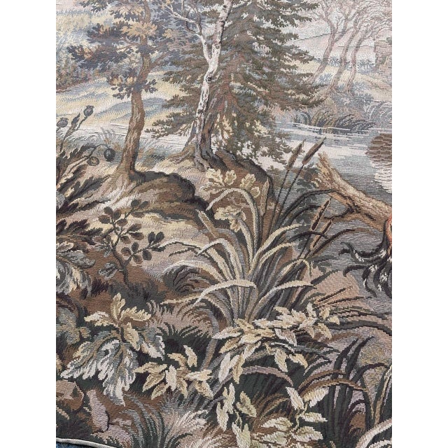 Textile Vintage French Aubusson Style Jacquard Tapestry, 1970s For Sale - Image 7 of 18