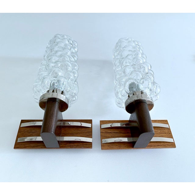 Vintage Bubble Glass Sconces, 1960s, Set of 2 For Sale - Image 12 of 15
