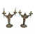 Art Nouveau Lady Candelabra Lamps Originals in Gold Finish - a Pair For Sale
