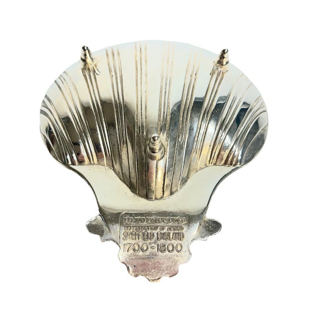 Sheffield Vintage Sheffield Silver Plate Shell Dish, English Regency Style For Sale - Image 4 of 13