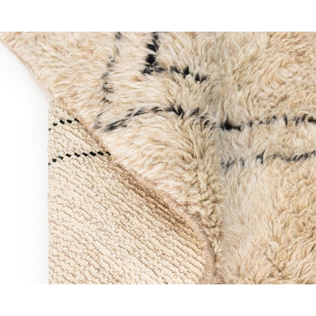 Premium Hand-Knotted Moroccan Wool Rug | 10'2" X 6'7" | One of a Kind For Sale - Image 4 of 9