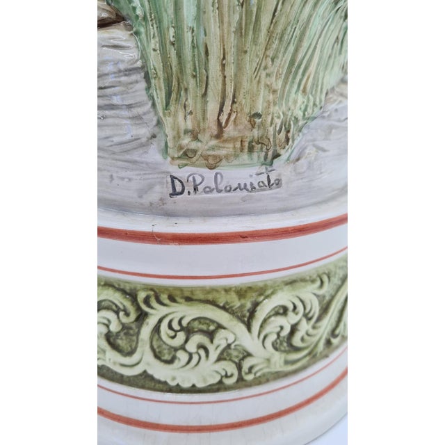 Figure of Woman Picking Flowers in Ceramic by D. Poloniato, 1980s For Sale - Image 10 of 12