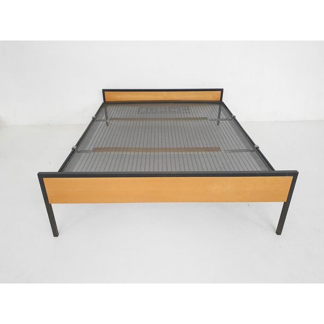 Pastoe Birch and Metal Bed by Cees Braakman for Pastoe, 1950s For Sale - Image 4 of 14