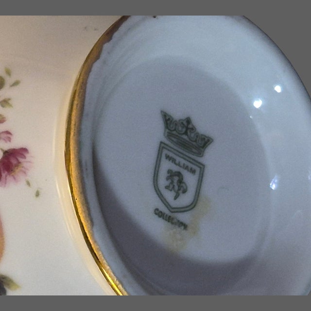 Vintage Wiliam Collection Fruit Motif Porcelain Tea Mug Lid Strainer Infuser For Sale - Image 6 of 7