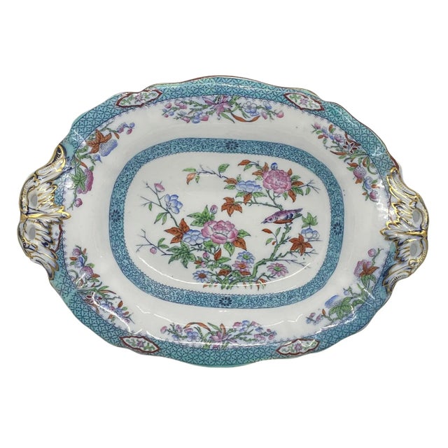 Mid 19th Century Minton Porcelain Oval Raised Footed Serving Centerpiece Bowl For Sale - Image 13 of 13
