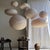 Large Vintage Oval Flattened Pink Rattan and Natural Linen Pendant Light, 1980s For Sale - Image 17 of 18
