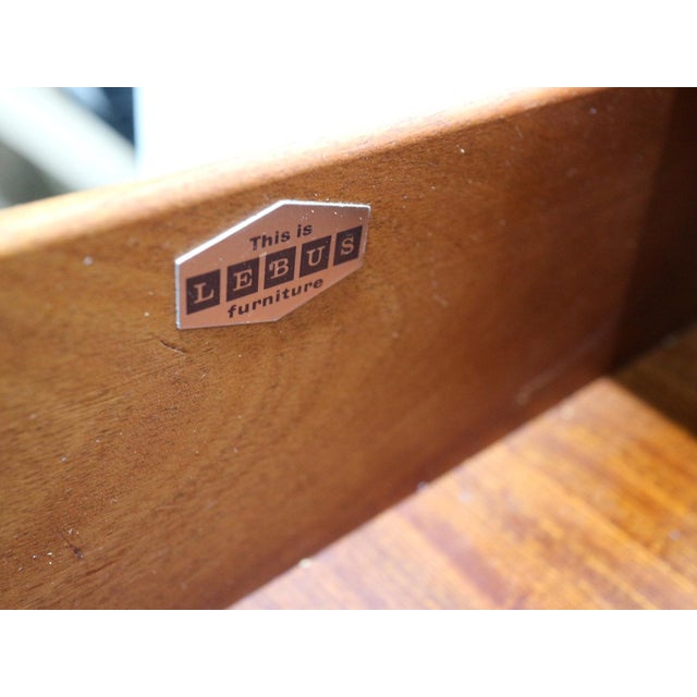 Mid-Century Modern 1960s Mid Century Modern Vintage Credenza Sideboard by Lebus Danish Style For Sale - Image 3 of 15