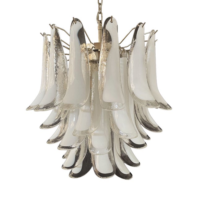 Vintage Italian Murano Chandelier in 41 Glass Petals, 1990 For Sale