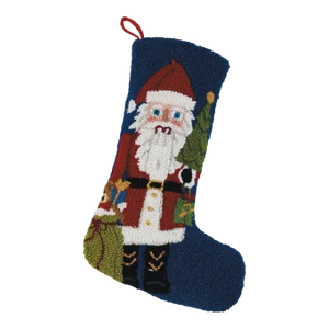 Santa Nutcracker Hook Stocking
