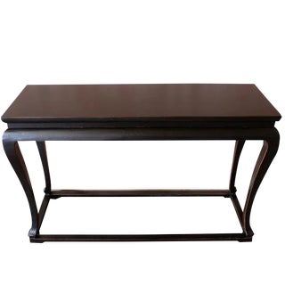Black Plywood Cabriole Console Table For Sale