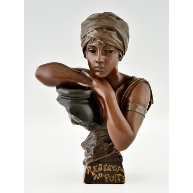 Emmanuel Villanis, Rebecca Bust, 1900, Bronze For Sale - Image 11 of 11