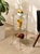 Mid-Century Modern Vintage Three-Tier Metal & Glass Round Side Table For Sale - Image 3 of 10