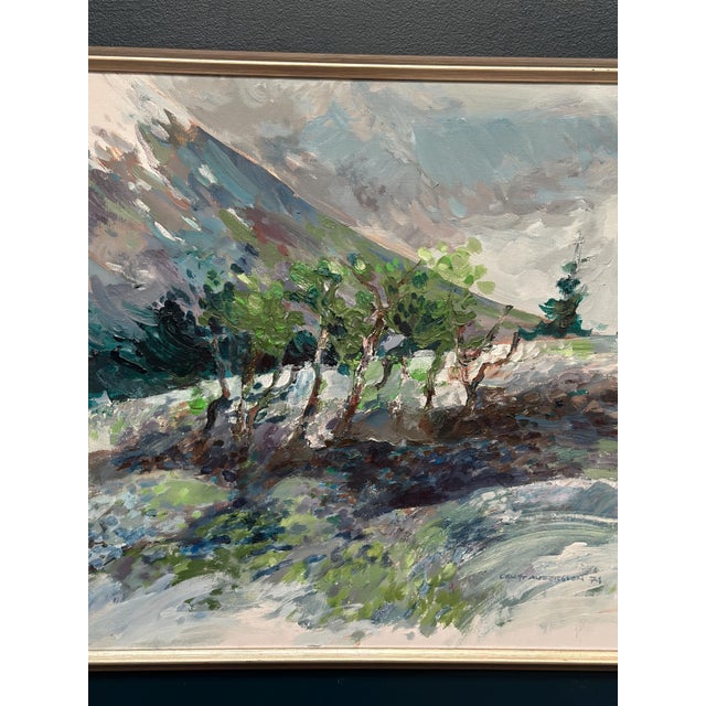 Bengt Andersson Råssbyn, Large Telemarken, Gausta, 1975, Oil on Canvas, Framed For Sale - Image 4 of 18