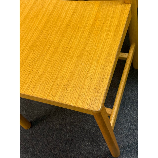 Brown Set of 6 Contemporary Modern Oak Dining Chairs - Made in Italy For Sale - Image 8 of 12