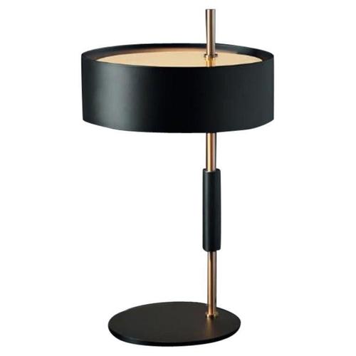 Satin Gold and Black Table Lamp by Ostuni e Forti for Oluce For Sale - Image 10 of 11