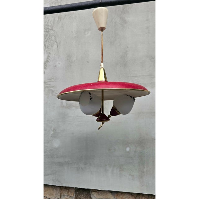 Danish Brass Chandelier, 1960s For Sale - Image 9 of 9