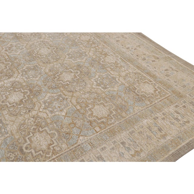 2010s Rug & Kilim’s Oushak Style Oversized Rug in Taupe With Floral Patterns For Sale In New York - Image 6 of 8
