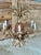Vintage Tole Pineapple Five-Light Chandelier With Gilt Metal Leaves For Sale - Image 11 of 12