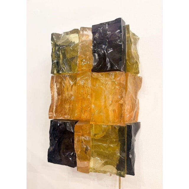 Patchwork Wall Lights from Jean Simon Labret, 1970s, Set of 2 For Sale - Image 4 of 6