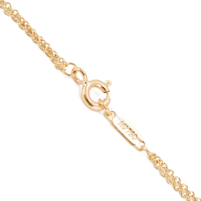 Early 21st Century Tiffany & Co. Infinity Double Chain 18k Yellow Gold Chocker Pendant Necklace For Sale - Image 5 of 8