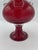 Venini vase with red handles. The design was created by Vittorio Zecchin for the renowned Venini glassworks. This vase...