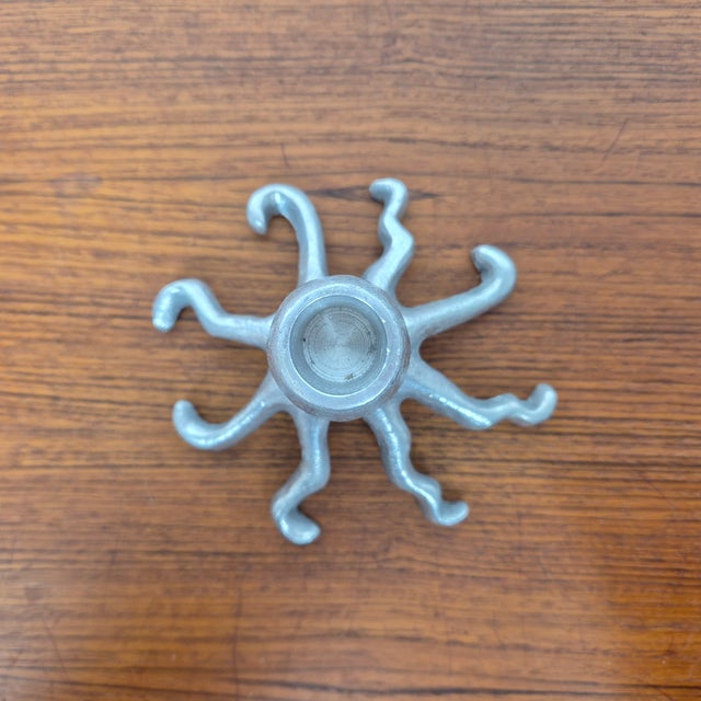 Silver Vintage Octopus Shape Candleholders, 1980s, Set of 4 For Sale - Image 8 of 9
