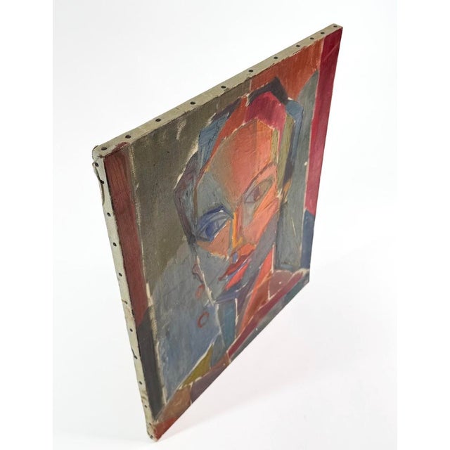 Abstract Expressionism 1980s French Abstract Painting of a Woman For Sale - Image 3 of 6