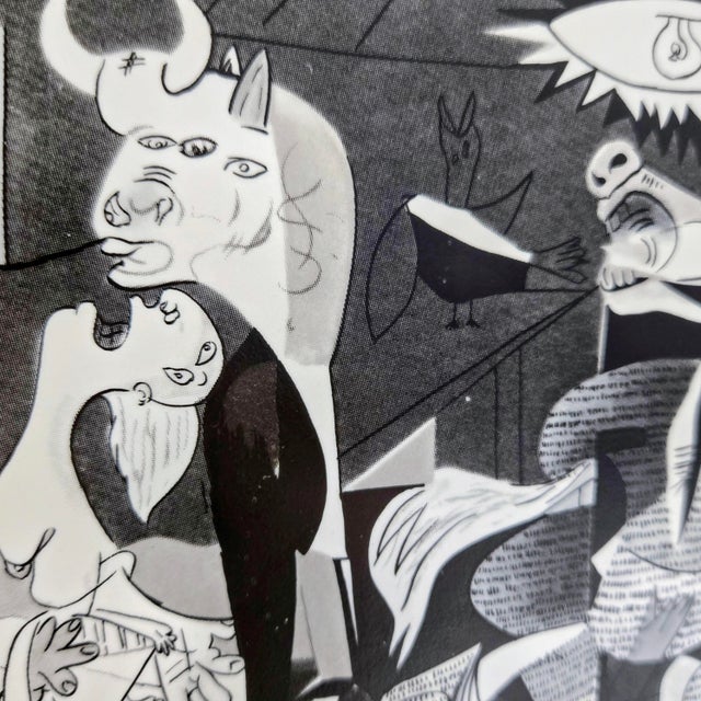 Black Vintage Picasso ‘Guernica’ Ceramic Tile Wall Plaque, Made in Spain For Sale - Image 8 of 10
