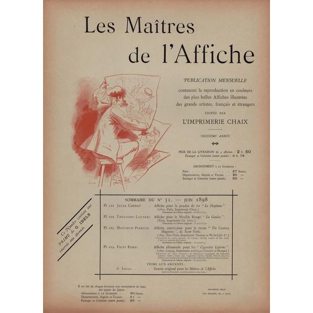 Fritz Rehm, Der Kenner - Cigaretten Laferme Dresden from Les Maîtres de L'Affiche, 1898, Original Lithograph For Sale - Image 11 of 13
