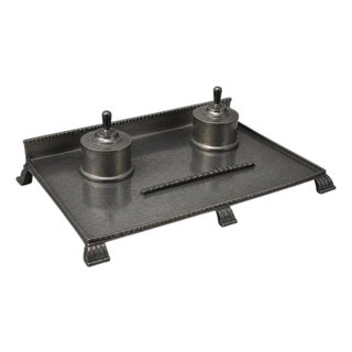 Art Deco Pewter Double Inkwell by C. G. Hallberg, Sweden, 1931 For Sale