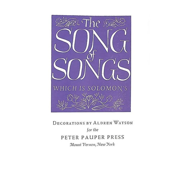 WATSON, Aldren [36] pp. Peter Pauper Press 1960 7 1/2" x 4 1/2" Decorations by Aldren Watson "The text of this book has...