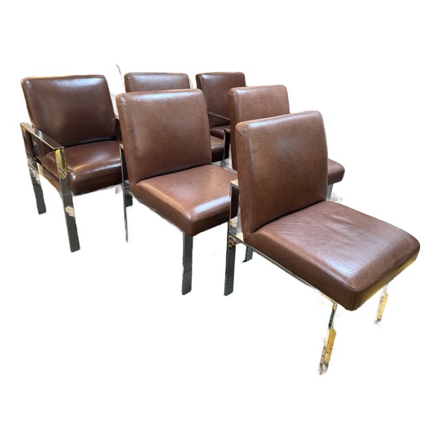 Williams Sonoma Home Mercer Dining Chairs, Set of Six For Sale