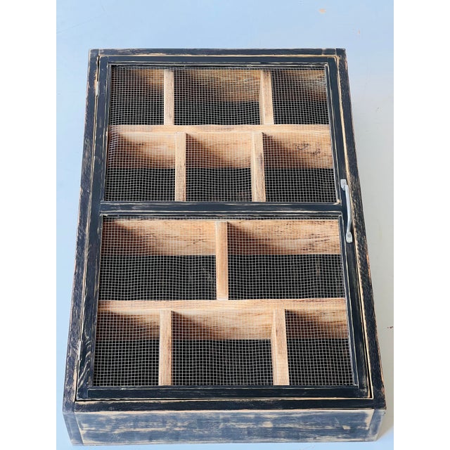 Black Vintage Wall Unit For Sale - Image 8 of 18