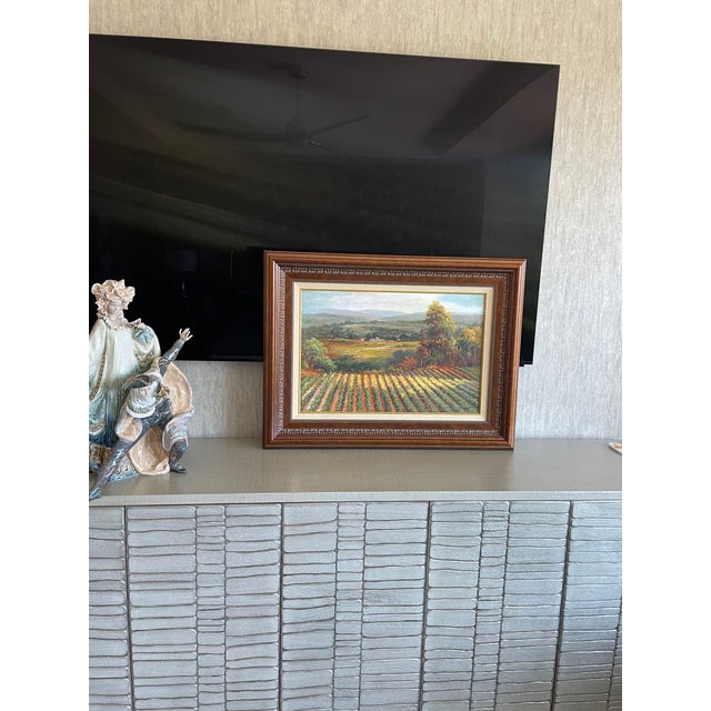 Landscape Vineyards Oil Painting For Sale - Image 12 of 13