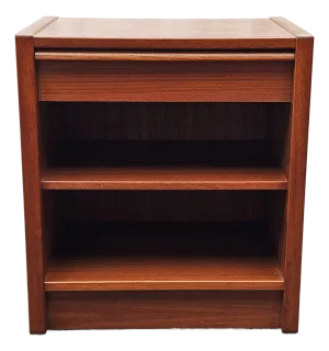 Mid Century Danish Modern Teak Single Drawer Bedside Table Nightstand