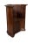 Italian Renaissance Style Walnut Monks Chair barrel form with paneled back. The seat over a door with wood knob handle.