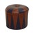 Brown Vintage Round Pouf in Two-Tone Skai Sixties, 1960s For Sale - Image 8 of 12