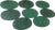 Malachite Placemats by Imperial Stone, Original Label, Set of 8 For Sale