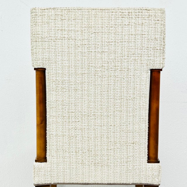 Set of 10 Art Deco Dining Chairs Upholstered in Holly Hunt Fabric For Sale - Image 9 of 15