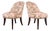 Modern Slipper Chairs in French Country Toile Upholstery For Sale
