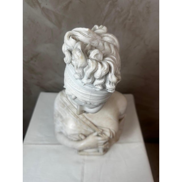White After Chinard, Bust of Juliette Récamier, 1800s, Marble For Sale - Image 8 of 18