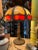 Vintage heavy 8 panel Slag glass table lamp. Beautiful 2 tone slag glass shade with metal base. I believe this was...