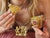 Pierre Lorren Handmade Faberge Egg Style Trinket Fabergé Egg Style Austrian Crystal Diamond Pure Gold Deco Hand Painted 5 Star Egg & Handmade Bracelet For Sale - Image 6 of 9