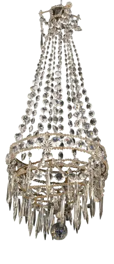 Napoleon III Chandelier with Crystal Pendants